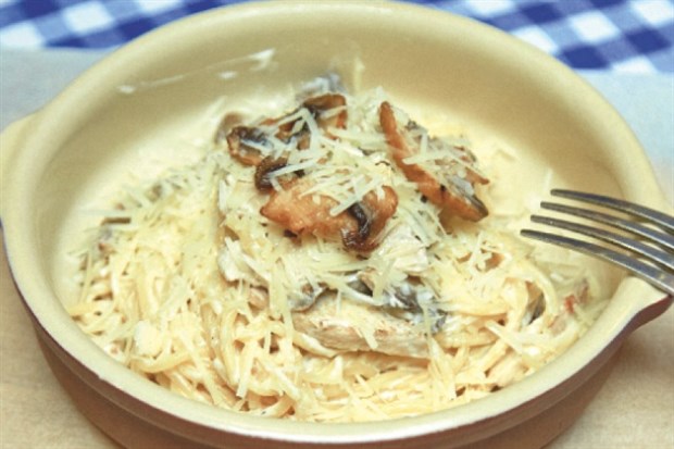 Спагетти с курицей и грибами - фото 4580