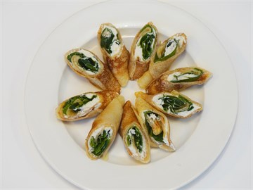 Блины с рикоттой и шпинатом 1943